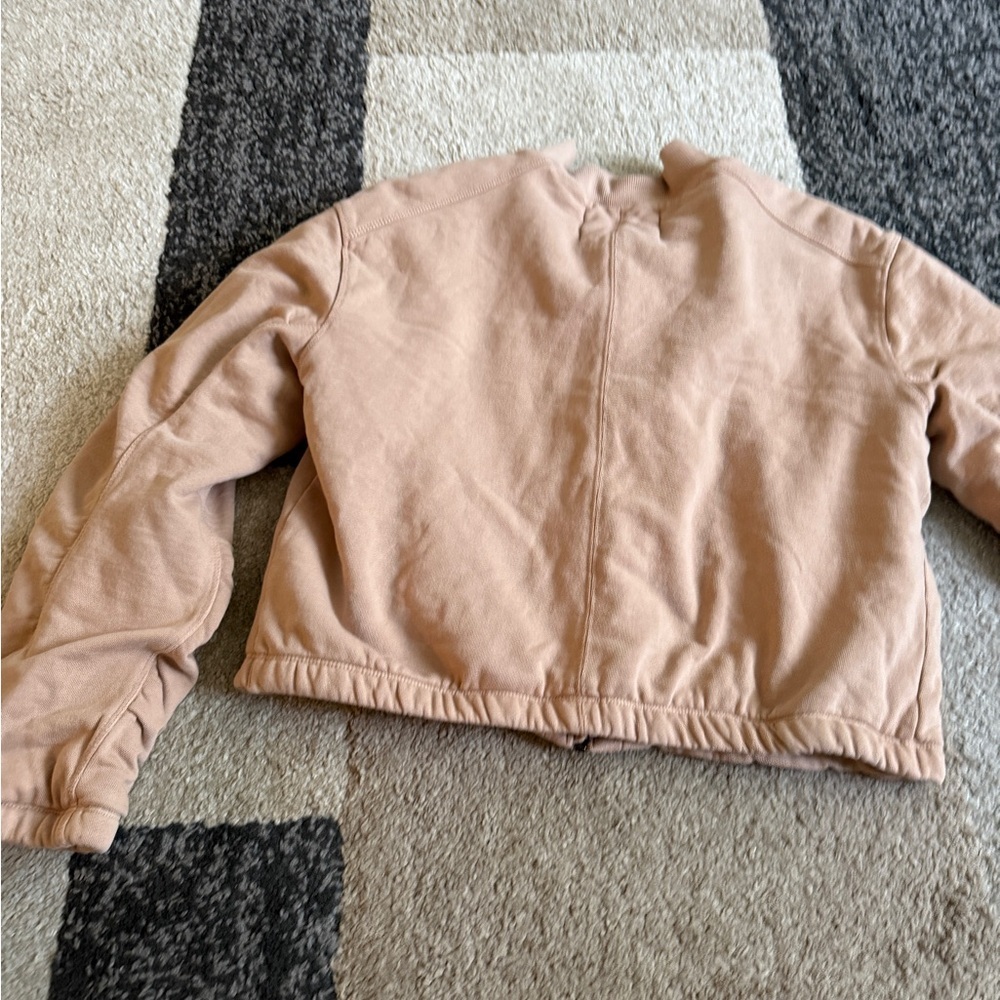 Anthropologie Pilcro Women’s Light Pink Knit Bomber Jacket- Large - Picture 2 of 8